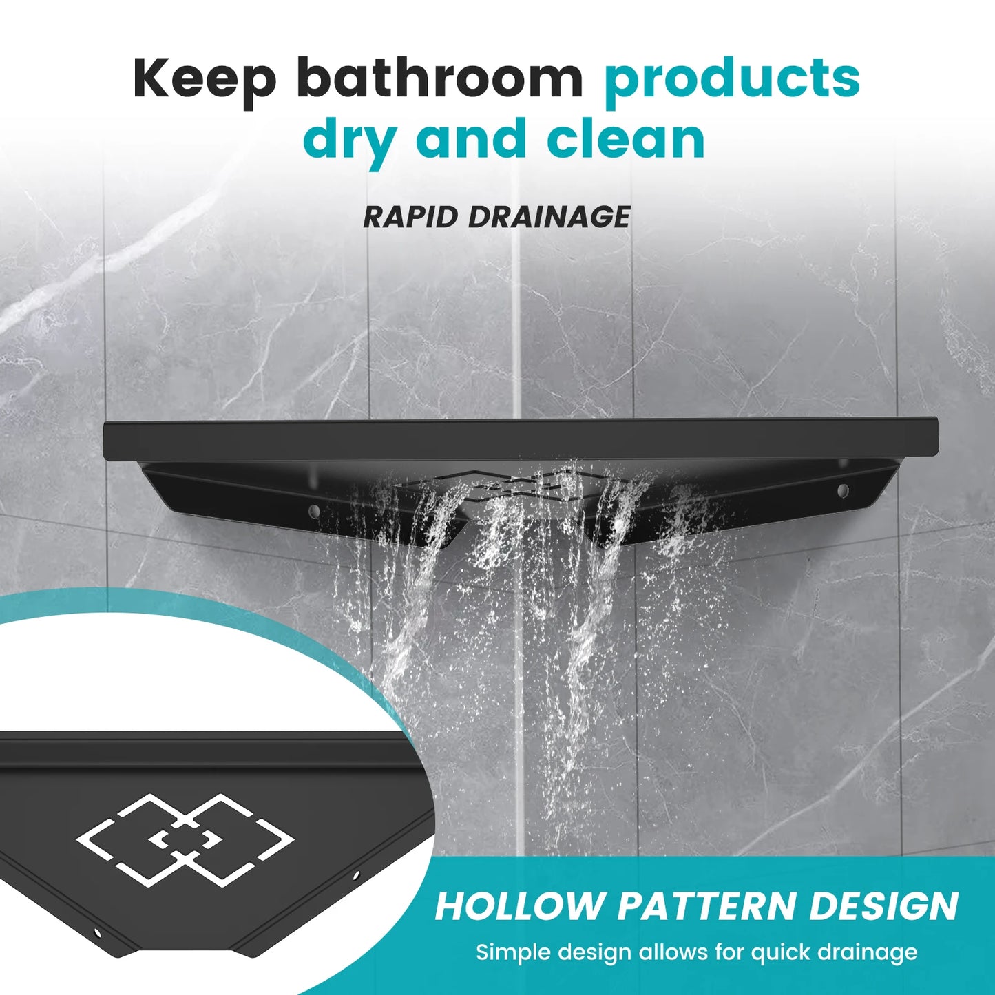 Stainless Steel Bathroom Shelf Shampoo Makeup
