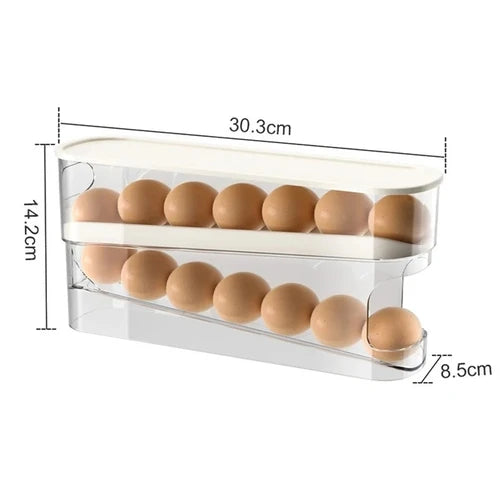 Bilayer Fridge Egg Storage Box Automatic