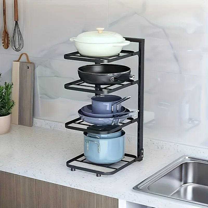 Adjustable Pot Pan Rack Organizer 2 to 5 Tier