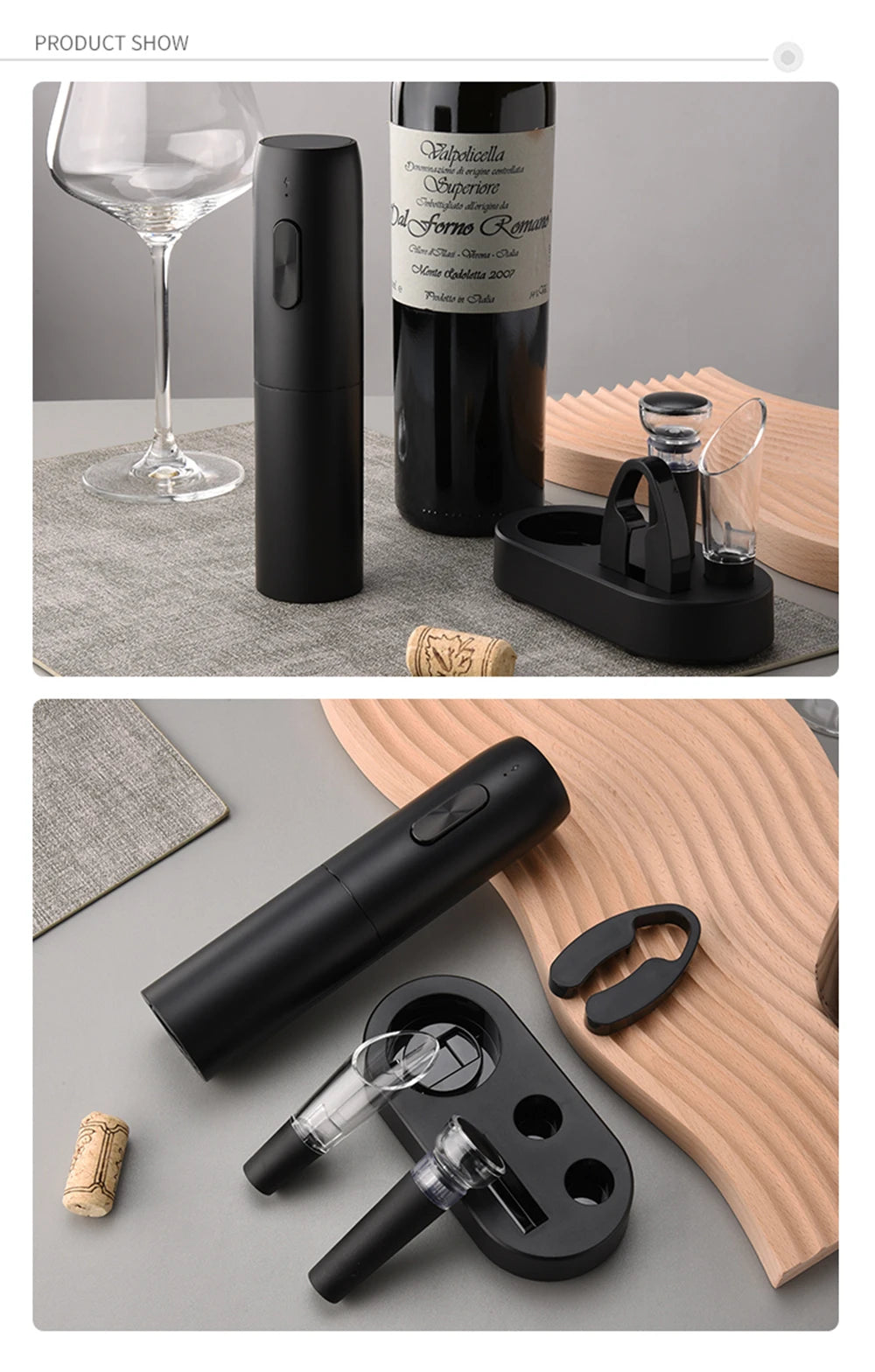 Electric Wine Bottle Opener Rechargeable Automatic Corkscrew