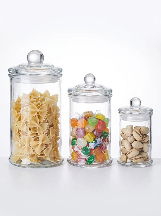 Minimalist Sealed Glass Storage Jars with Lids