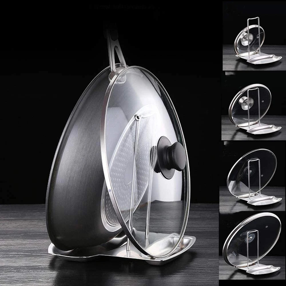Stainless Steel Pot Lid Rack Detachable Pan