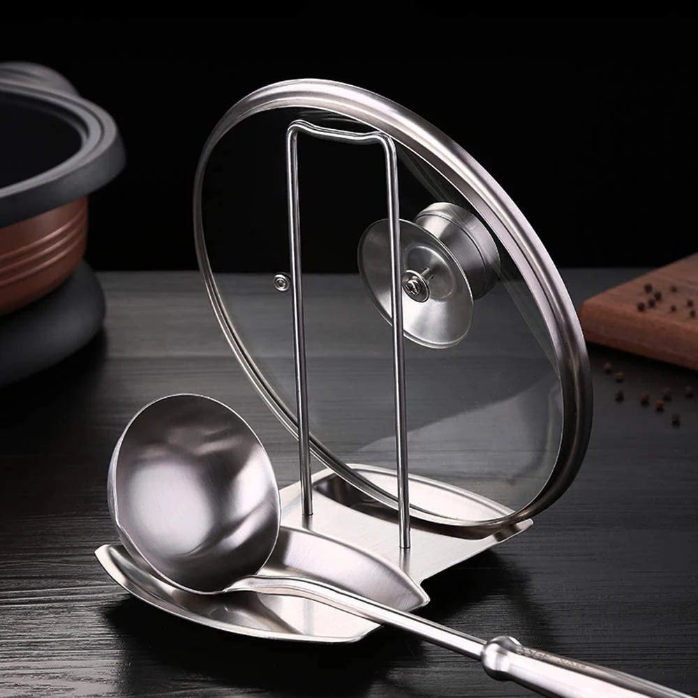 Stainless Steel Pot Lid Rack Detachable Pan