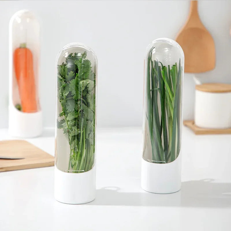 Refrigerator Herb Crisper Saver Container