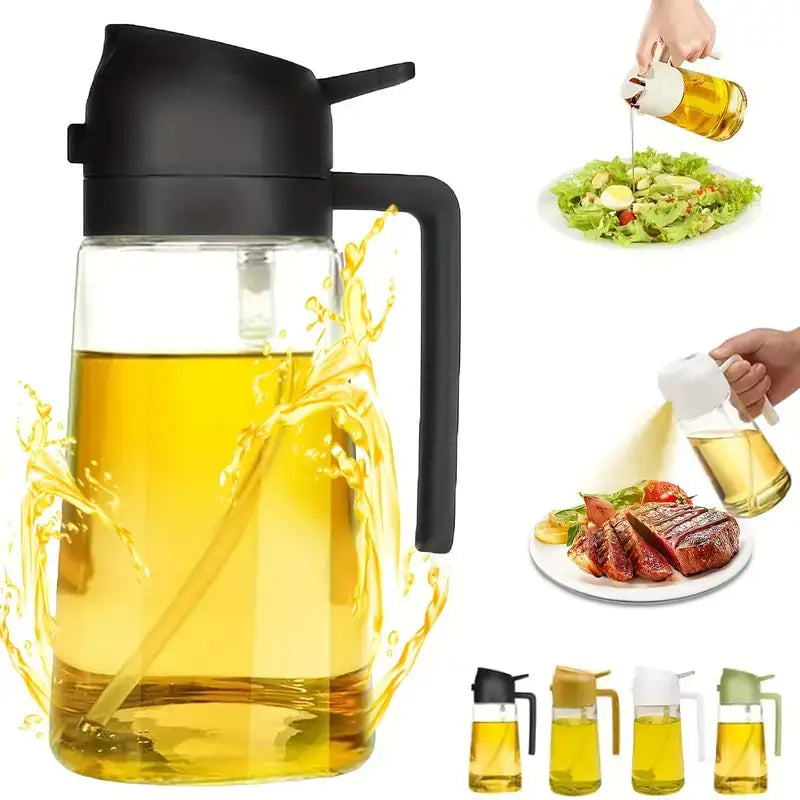 2-in-1 Oil Sprayer Dispenser Bottle for Cooking BBQ
