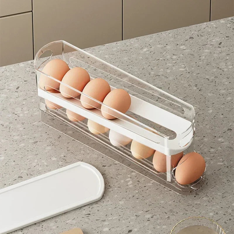 Bilayer Fridge Egg Storage Box Automatic
