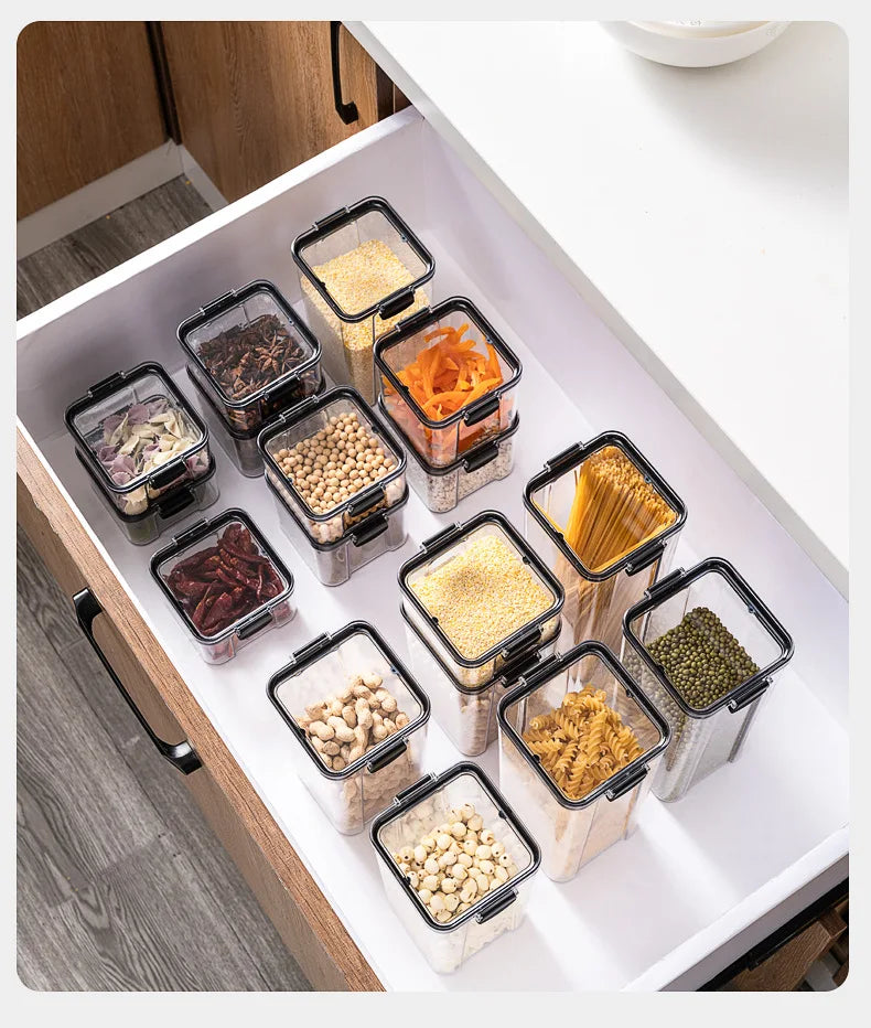 Airtight Pantry Storage Containers Stackable Kitchen Organizer Set
