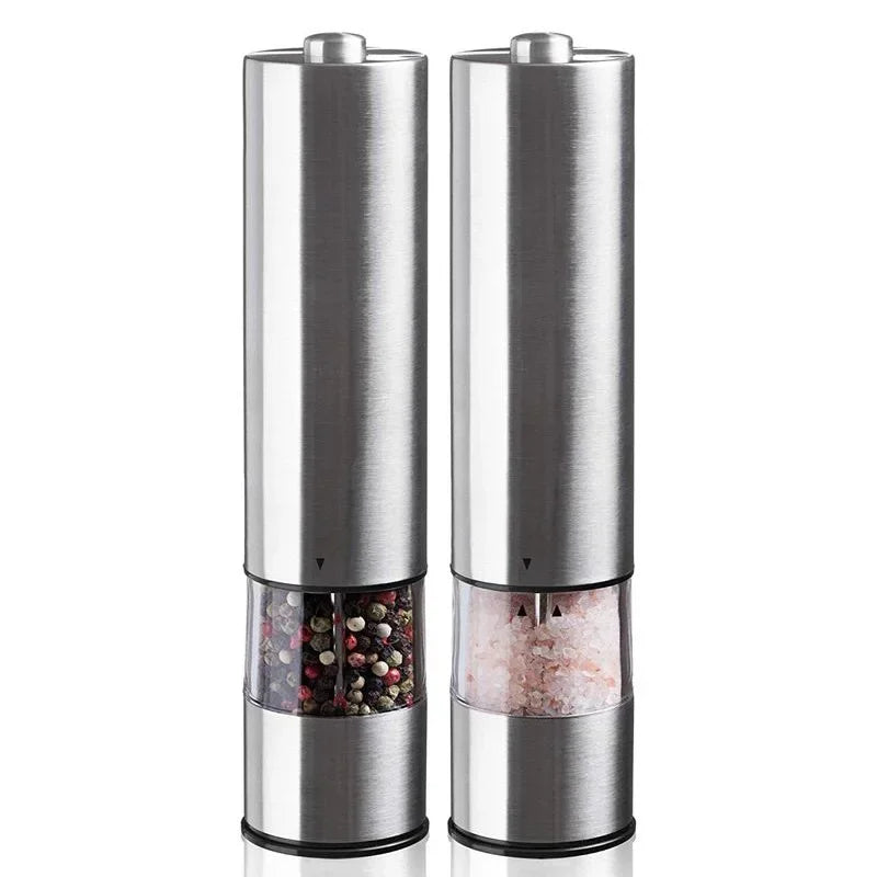 Electric Salt Pepper Grinder Set One-Touch with LED Light
