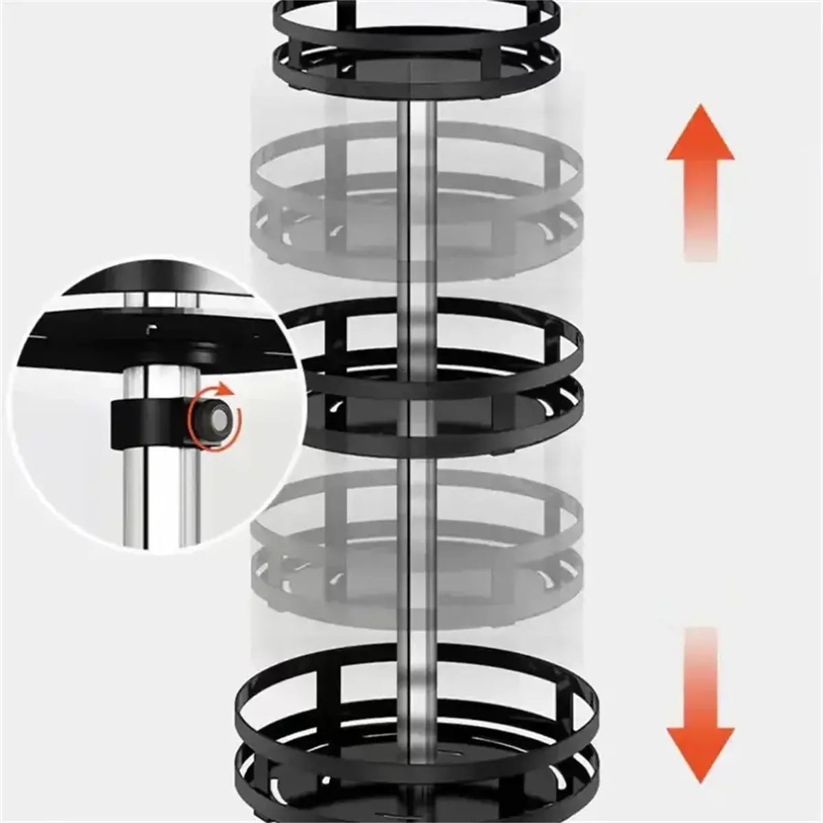 Rotatable Kitchen Storage Rack