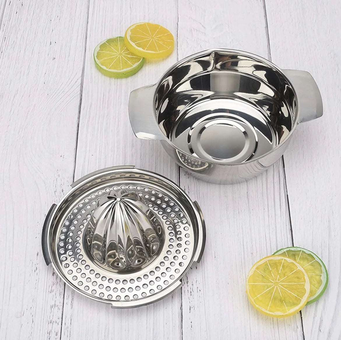 Portable Lemon Orange Manual Fruit Juicer Stainless Steel