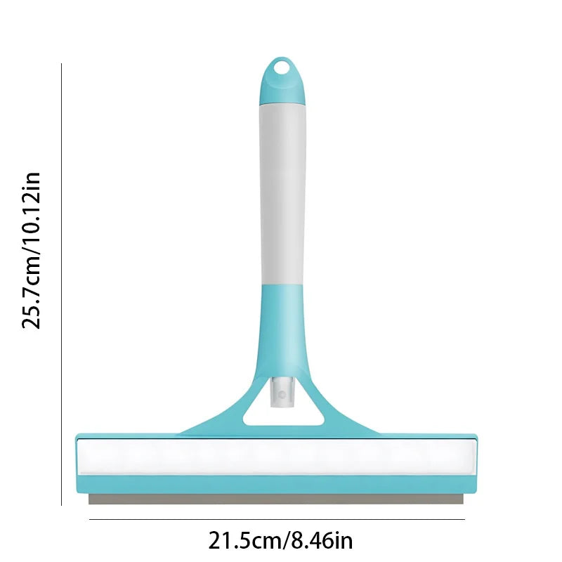 2-in-1 Sprayable Blue Glass Squeegee