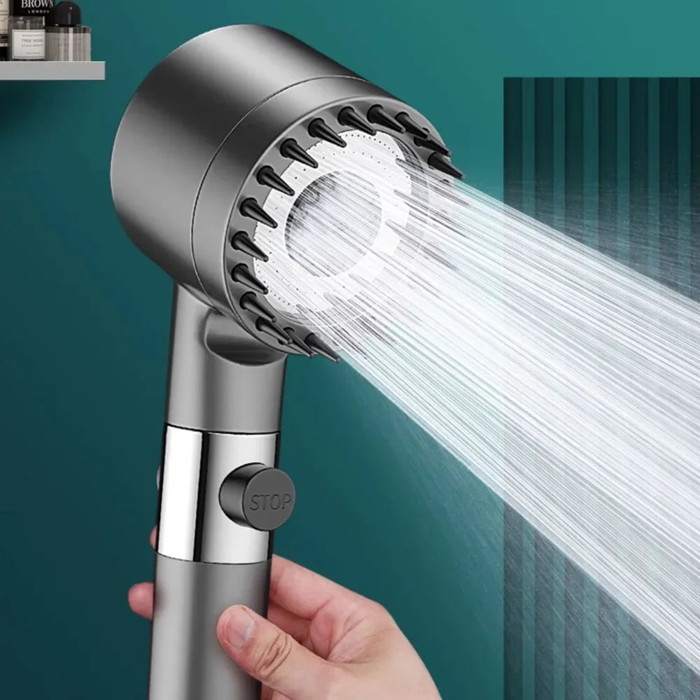 High-Pressure Filtered Shower Head 3-Mode Adjustable Spray