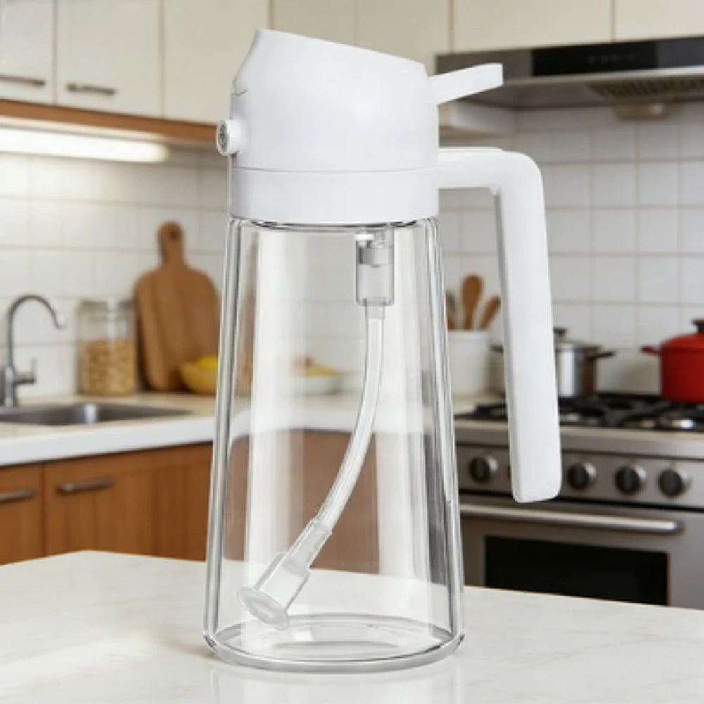 2-in-1 Oil Sprayer Dispenser Bottle for Cooking BBQ