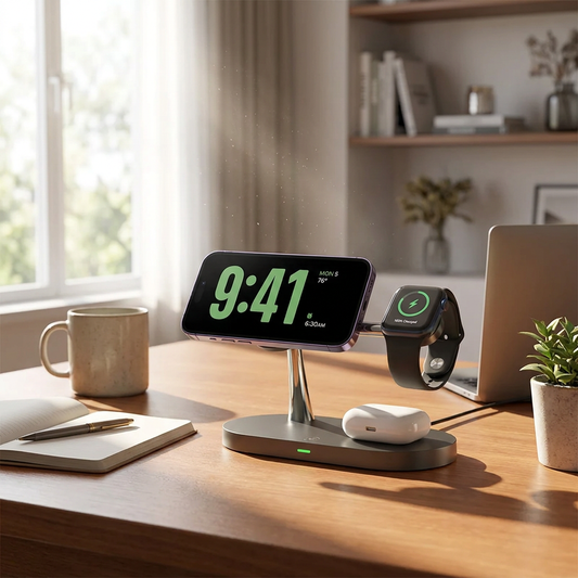 3-in-1 Wireless Charging Station — iPhone, Watch & AirPods