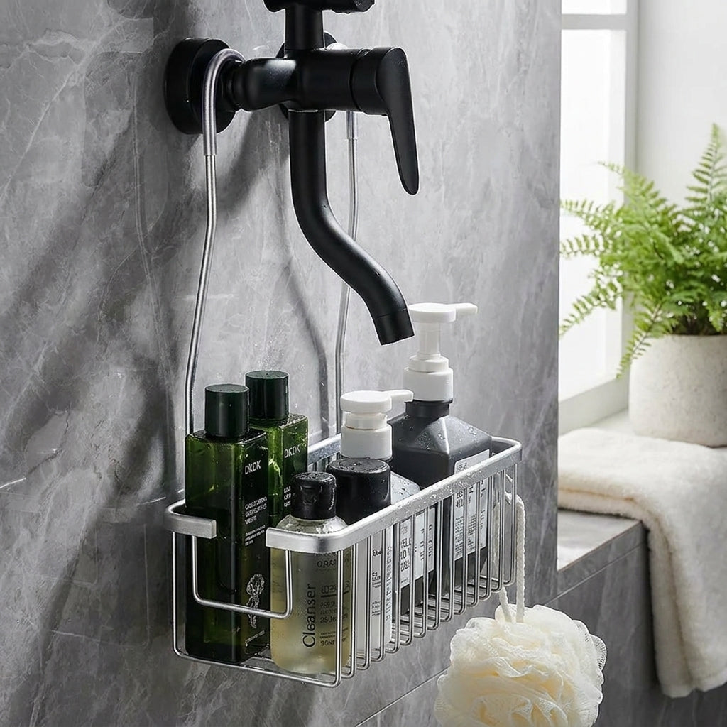 Aluminium Bathroom Shelf Without Drilling