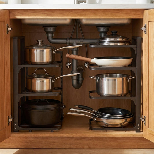 Adjustable Pot Pan Rack Organizer 2 to 5 Tier