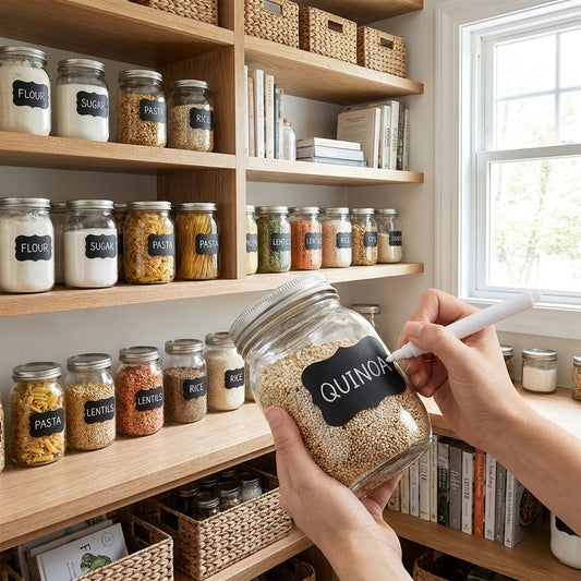 Waterproof Chalkboard Label Stickers with White Chalk Pen