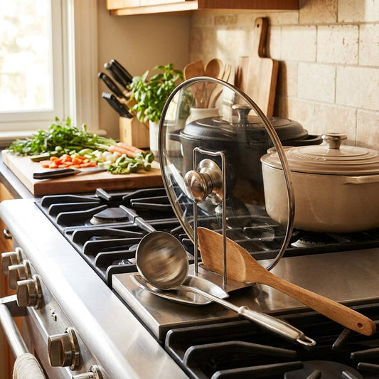 Stainless Steel Pot Lid Rack Detachable Pan