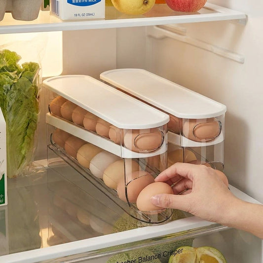 Bilayer Fridge Egg Storage Box Automatic