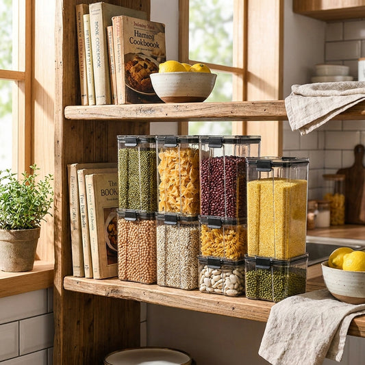 Airtight Pantry Storage Containers Stackable Kitchen Organizer Set