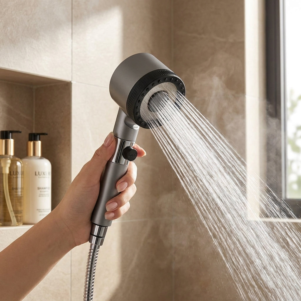 High-Pressure Filtered Shower Head 3-Mode Adjustable Spray