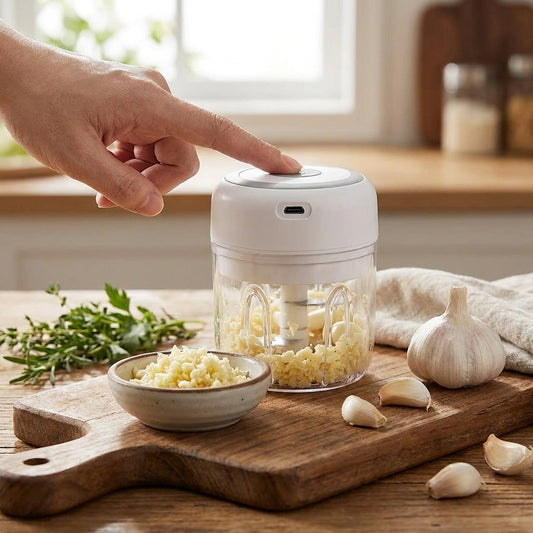 Electric Garlic Mincer Mini Food Chopper USB Rechargeable