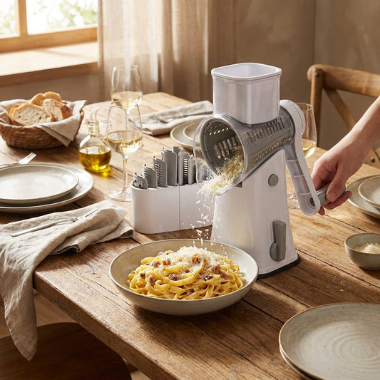 5-in-1 Rotary Cheese Grater Vegetable Slicer