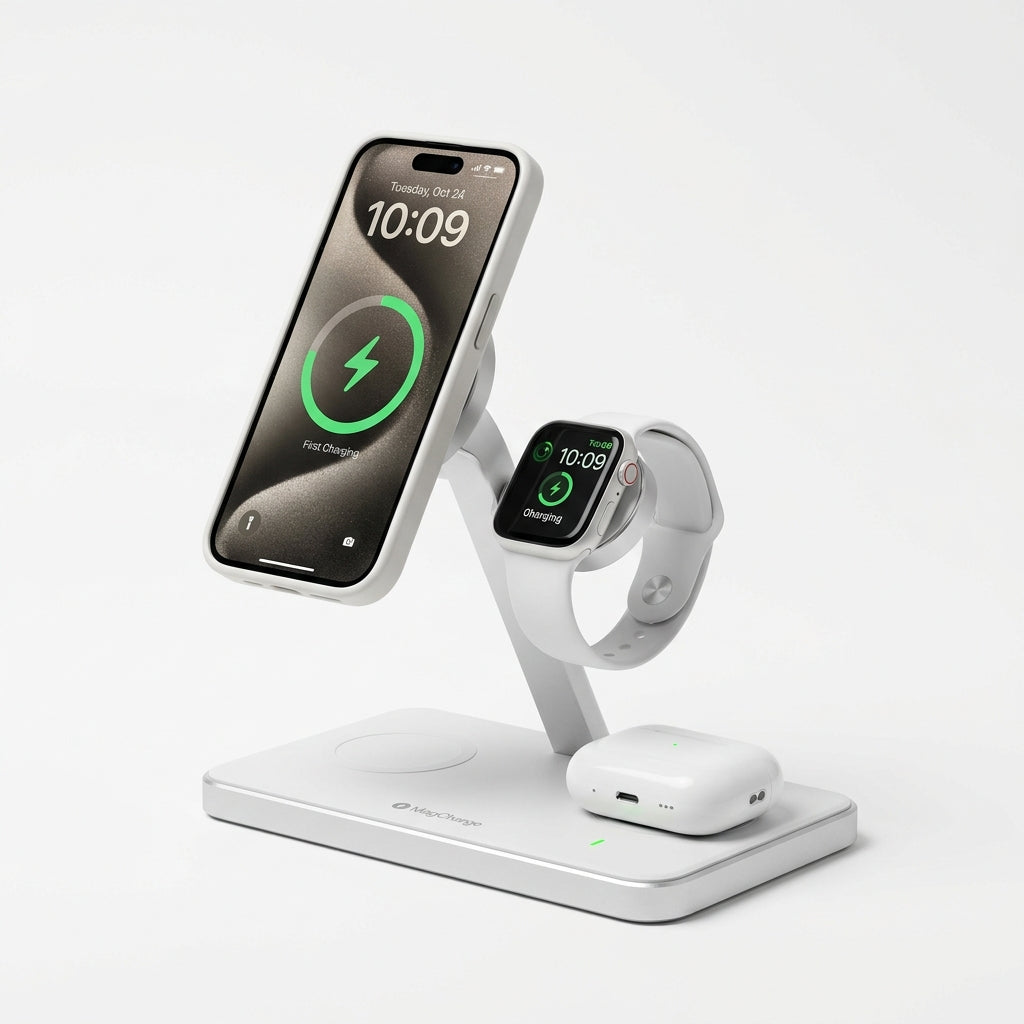 3-in-1 Wireless Charging Station — iPhone, Watch & AirPods