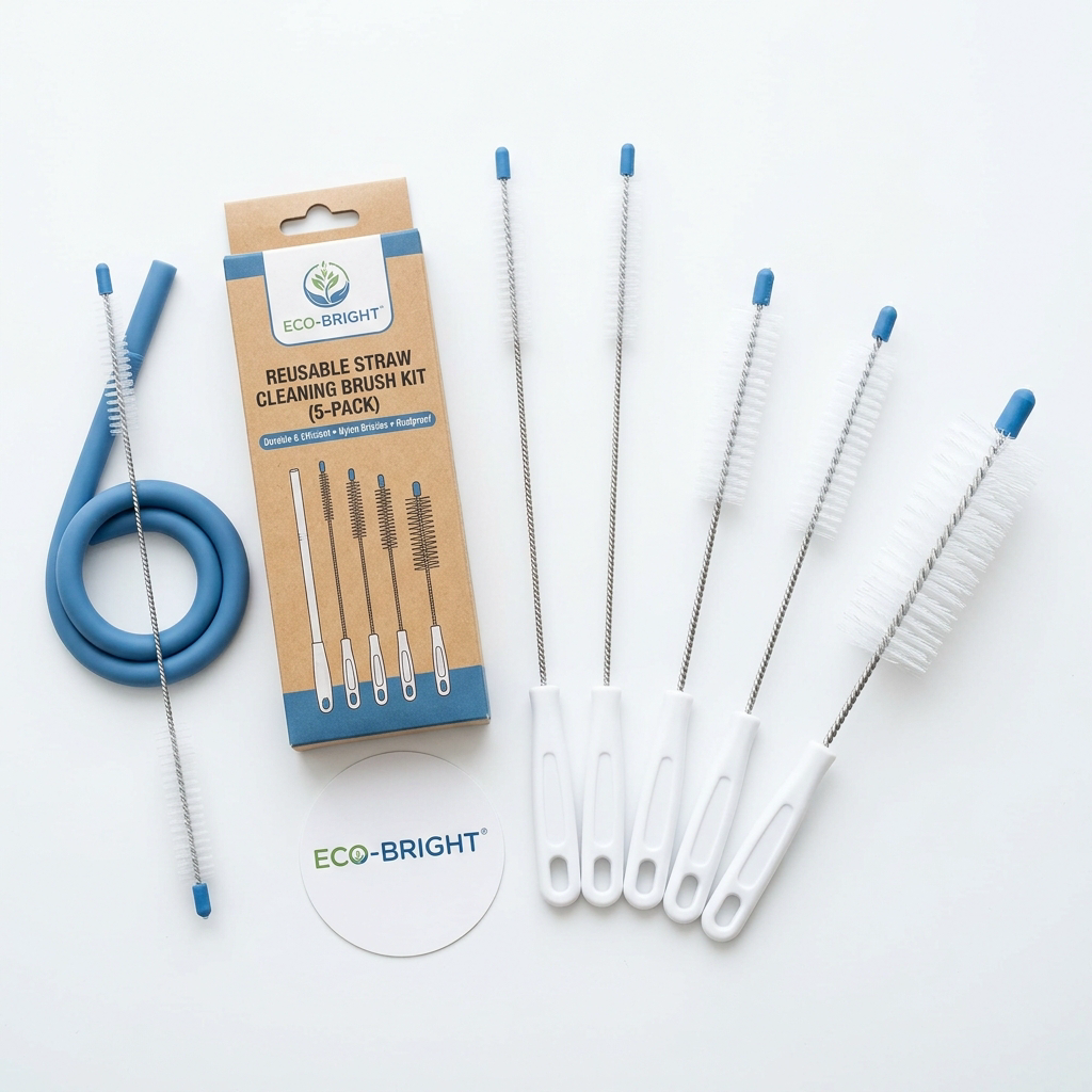 Drinking Straw Cleaning Brush Kit Reusable