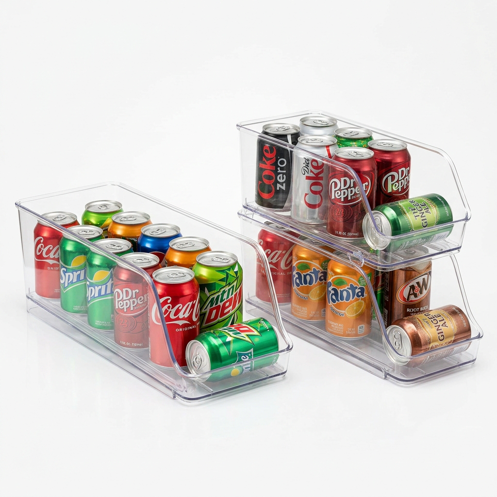 Refrigerator Organizer Bins Soda Cans