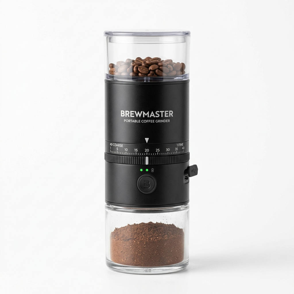 Portable USB Electric Coffee Grinder 40-Setting Adjustable