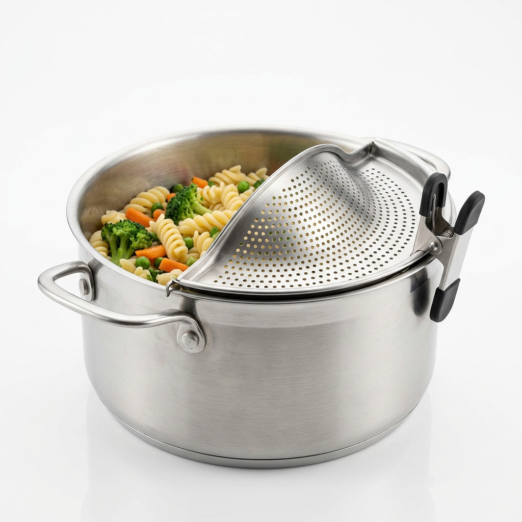 Stainless Steel Strainer Pot Side Pan Drainer