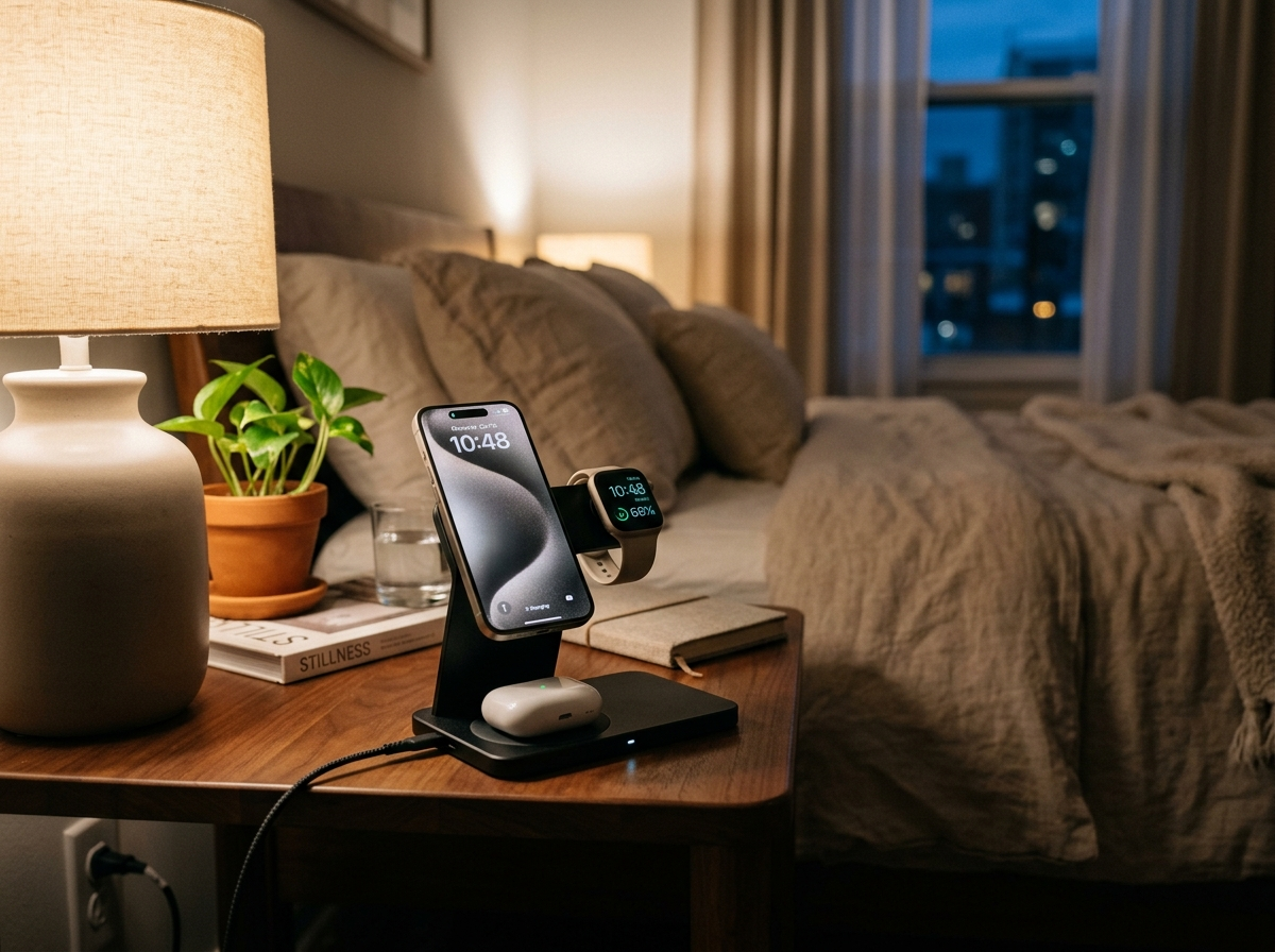 3-in-1 Wireless Charging Station — iPhone, Watch & AirPods
