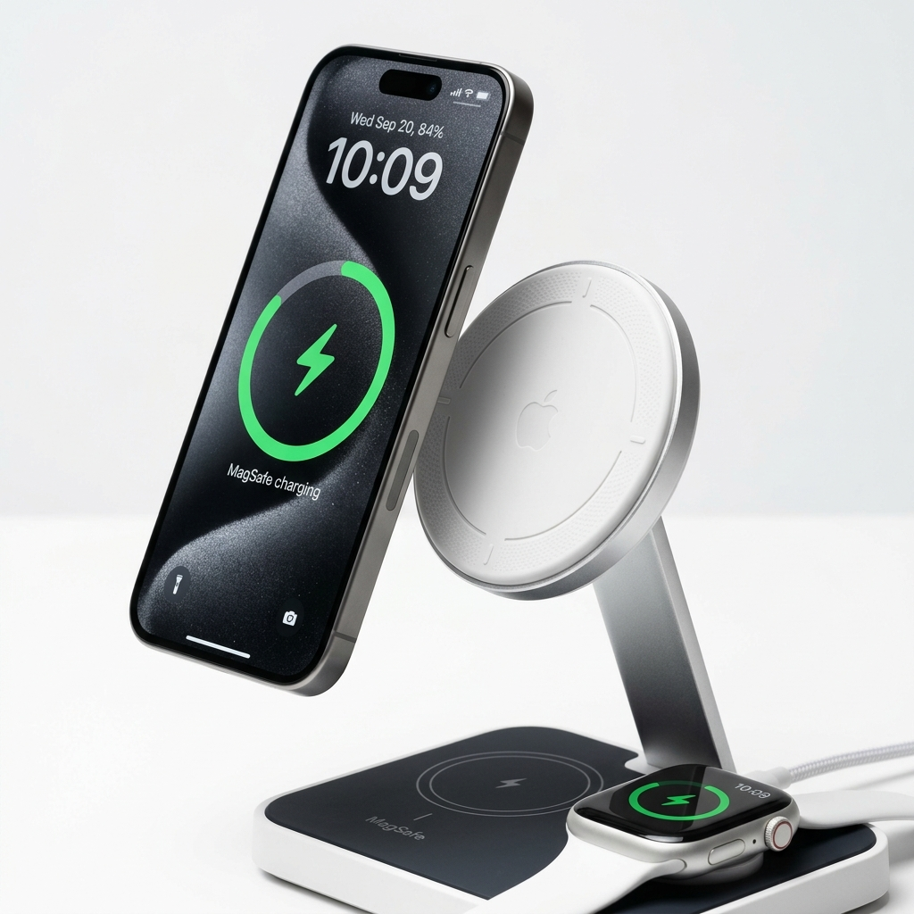 3-in-1 Wireless Charging Station — iPhone, Watch & AirPods