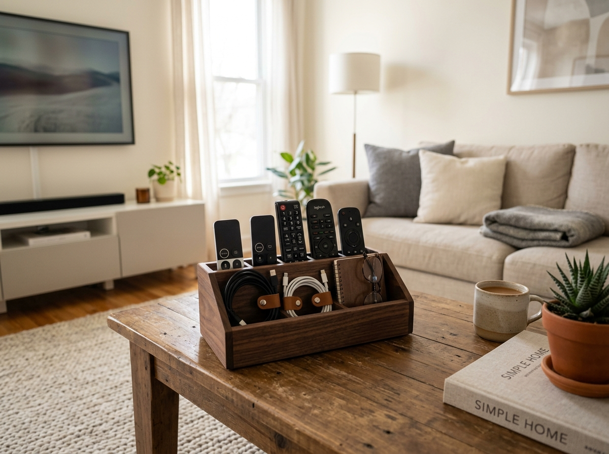 Remote Control & Cable Desk Organizer