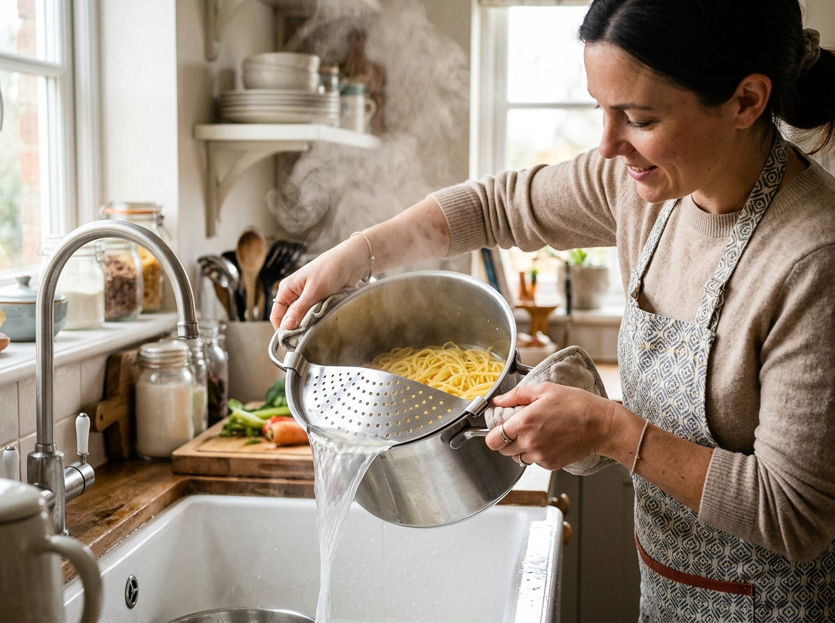Stainless Steel Strainer Pot Side Pan Drainer