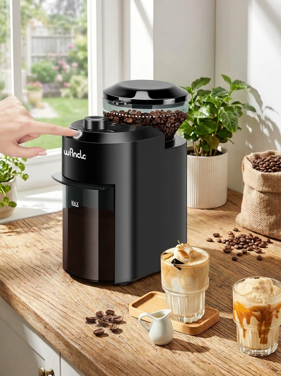 Electric Burr Coffee Grinder — Adjustable Grind Settings